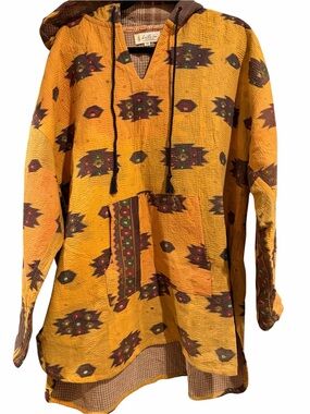 Kantha Bae OSFM Southwestern Print Hoodie Pullover boho western free spirit